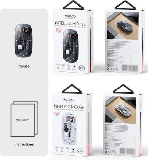 Yesido Mouse Ergonomic Wireless Negru
