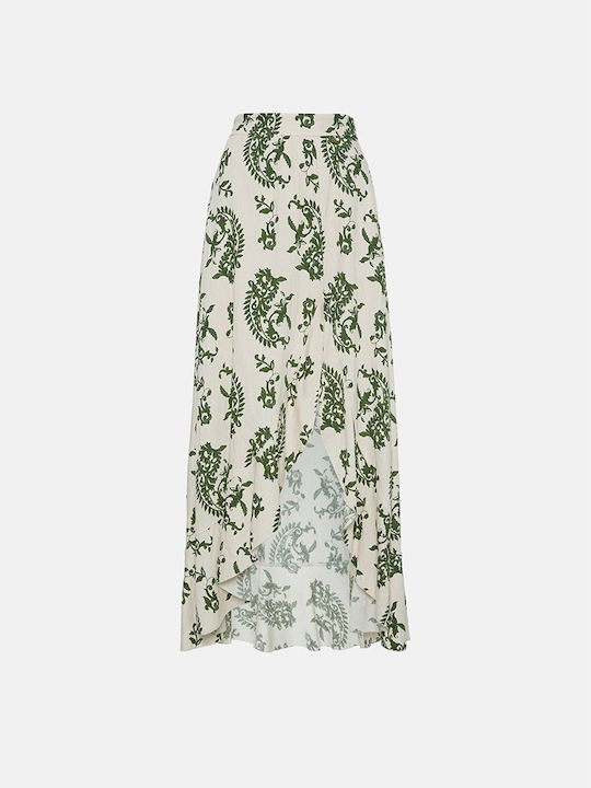 High Waist Maxi Skirt Khaki