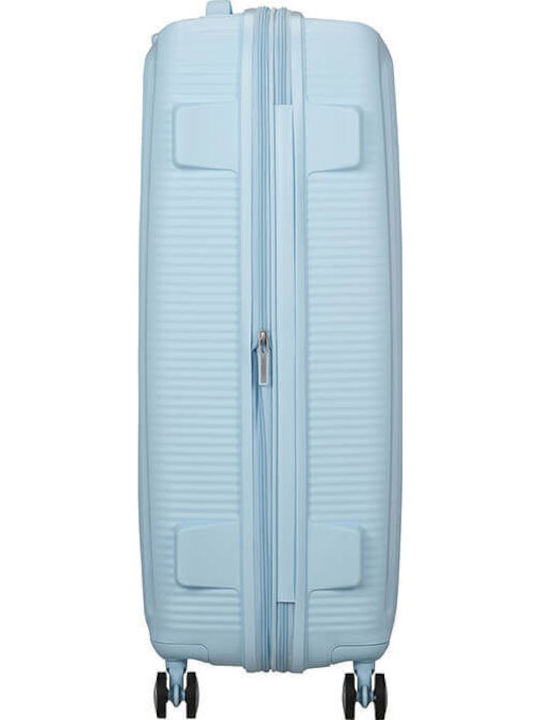 American Tourister Soundbox Large Suitcase Pastel Blue With 4 Wheels Height 77cm