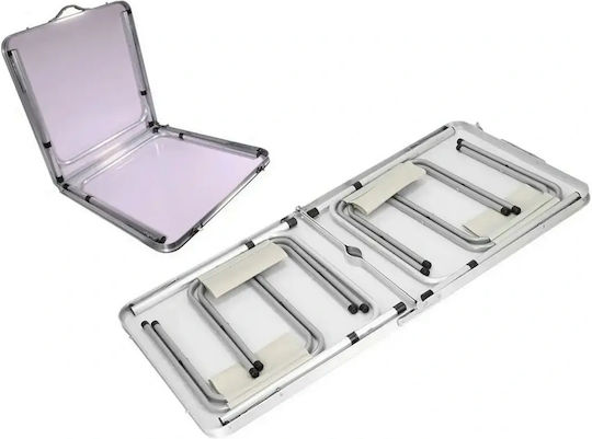 Verk Group Aluminum Table Set for Camping Foldable in Case Beige