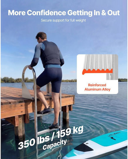 Vevor Aluminum Light Blue Pool Ladder
