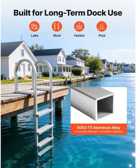 Vevor Aluminum Light Blue Pool Ladder