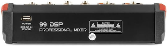 Vonyx VM-KG06 172.594 Analog Mixer 6 Channels with Phantom Power & 3 XLR Inputs & Bluetooth