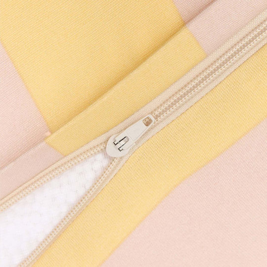 Πουφ Σκαμπό Αδιάβροχο Yellow And Pink Stripes
