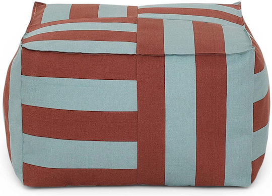 Bean Bag Stool Waterproof Toffee Blue Stripes