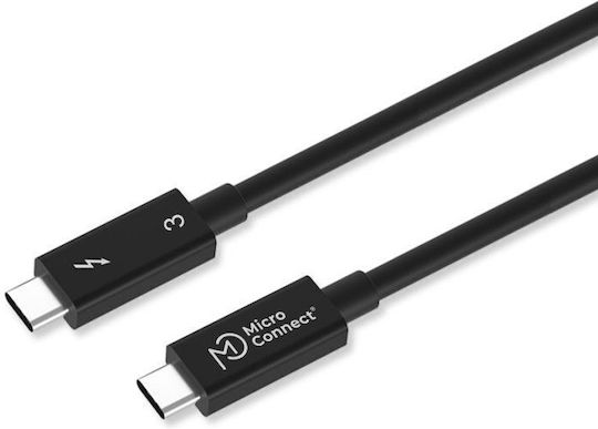 Microconnect Video Cable USB-C male - Thunderbolt 3 240W PD Μαύρο 2m TB3020