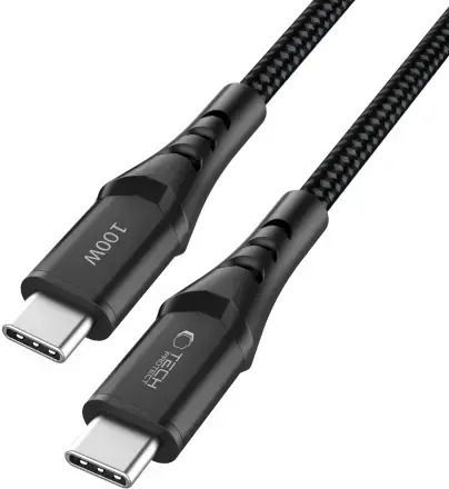 Tech-Protect Ultraboost USB 2.0 Cable USB-C male - USB-C 100W Μαύρο 1m