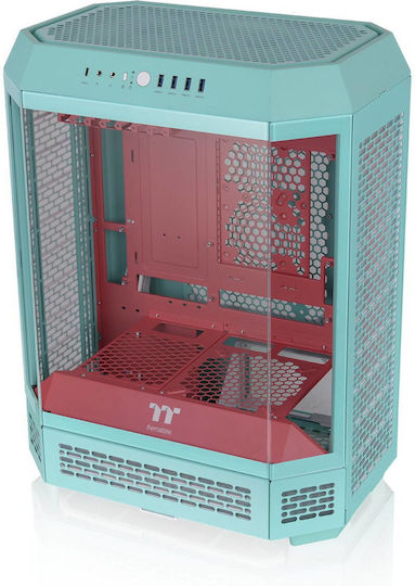 Thermaltake View 600 TG Gaming Full Tower Κουτί Υπολογιστή με Πλαϊνό Παράθυρο Mint Strawberry