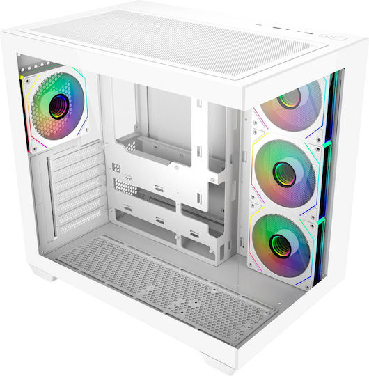 CoolerMaster Elite 681 Gaming Midi Tower Computer Case with Side Window White