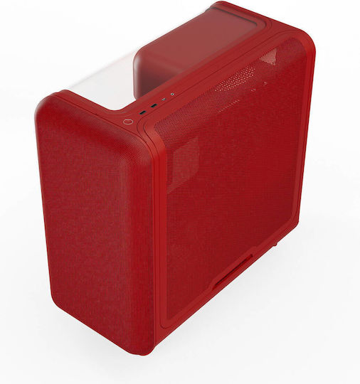 HYTE X50 Gaming Midi-Turm Computergehäuse mit Seitenfenster Wild Cherry