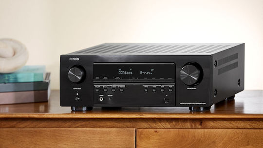 Denon AVR-S770H Home Cinema Receiver 4K/8K 7.2 Channels 75W/8Ω 165W/6Ω with HDR and Dolby Atmos Black