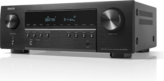 Denon AVC-S670H Home Cinema Receiver 4K/8K 5.2 Channels 75W/8Ω 150W/6Ω with HDR and Dolby Atmos Black