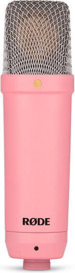 Rode NT1 Signature Set Condenser Microphone XLR Shock Mounted for Vocal in Pink Color +XLR Cable+Desktop Studio Arm