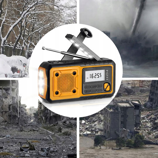 ZD1FMA3QWSM5000 Radio Portabil Solar cu USB Portocaliu