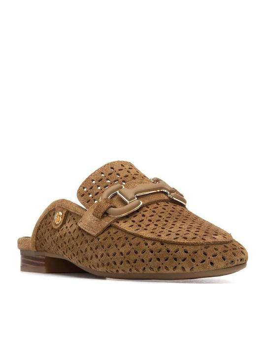 Mules with Heel in Brown Colour