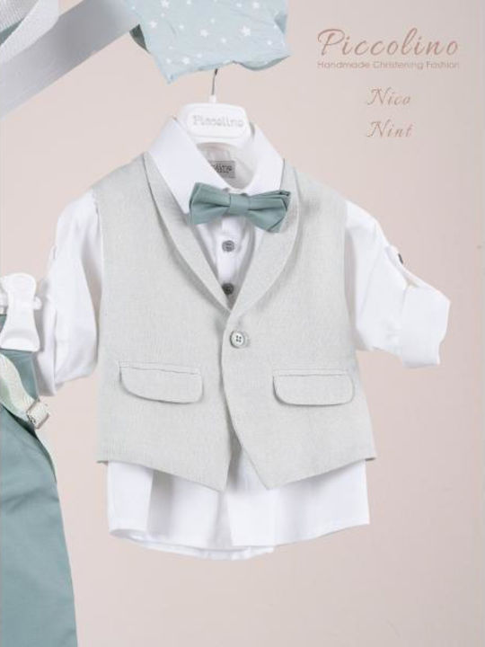 Piccolino Baptism Suit for Boys Nico Nico Green