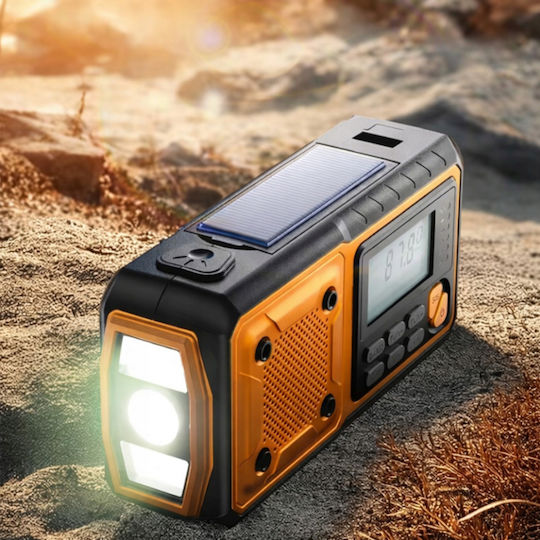 ZD1FMA3QWSM5000 Radio Portabil Solar cu USB Portocaliu