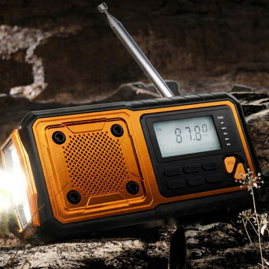 ZD1FMA3QWSM5000 Radio Portabil Solar cu USB Portocaliu