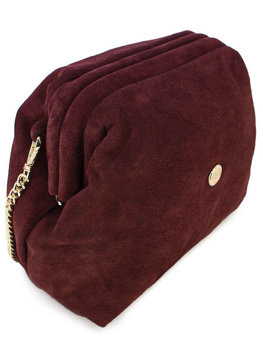 Leder Damen Handtasche Crossbody Burgundisch