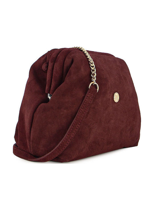 Leder Damen Handtasche Crossbody Burgundisch