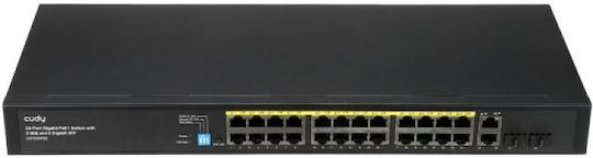 Cudy GS1026PS2 Negestionat L2 PoE+ Switch cu 24 Porturi Gigabit (1Gbps) Ethernet și 2 Porturi SFP