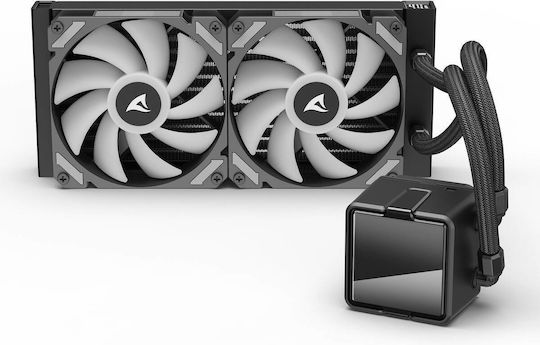 Sharkoon S50 AIO CPU Liquid Cooling with 2 120mm Fans and ARGB Lighting