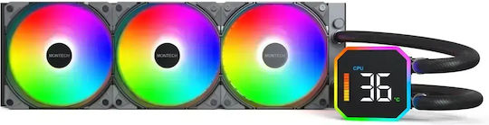 Montech HyperFlow Digital 360 Υδρόψυξη AIO CPU με 3 Ανεμιστήρες 120mm και ARGB Φωτισμό Λευκή