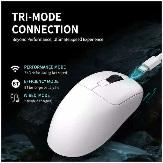Ajazz AJ179 APEX Wireless RGB Gaming Mouse 42000 DPI White