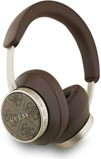 Guess 4G Classic Logo Wireless / Wired Over Ear Headphones with 32 hours of Operation Brown