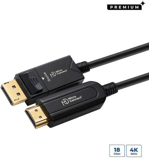 Microconnect Cable DisplayPort male - 25m Μαύρο (DP-MMG-2500V1.4OP)