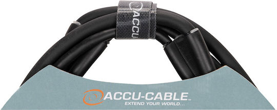 Accu-Cable Кабел XLR мъжки черен 1м