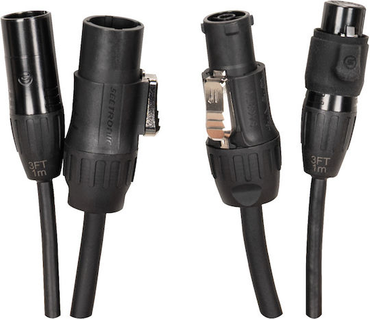 Accu-Cable Кабел XLR мъжки черен 1м
