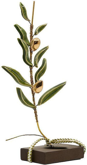 Rozos Ceramics Dekorative Olive aus Keramik 7.5x21cm 1Stück