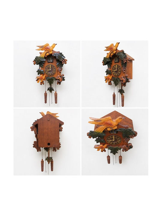 Galifas Galifas Wanduhr Aus Hölzernem Mit Pendel Bronze 38x68cm