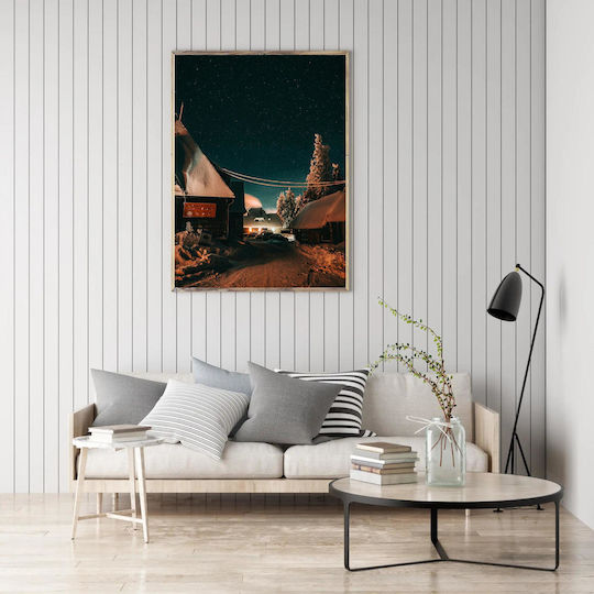Painting Snowy Night Under Stars Snowy Night Under Stars 70x100