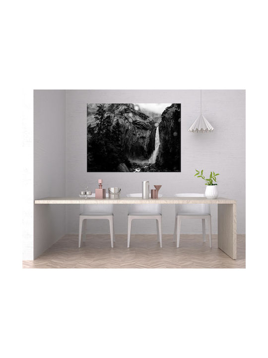 Панел Waterfall В Черно И Бяло Катаралък 100x70