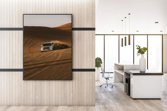 Painting Car Driving Through Desert Driving Car Inside The Desert 40x65