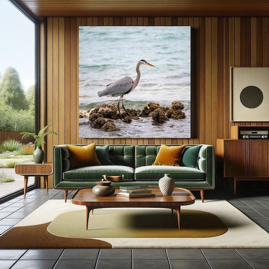 Painting Heron By Sea Heron Next To The Sea 110x110