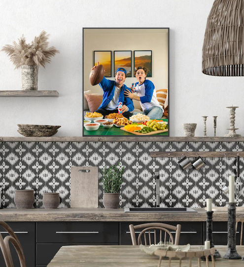 Football Game Snack Time Painting 70x100