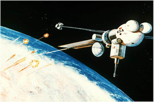 Gemälde Space Railgun 100x70
