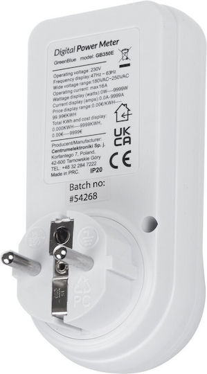 Green Blue Digital Wattmeter for Electrical Panel Single Phase GB350E