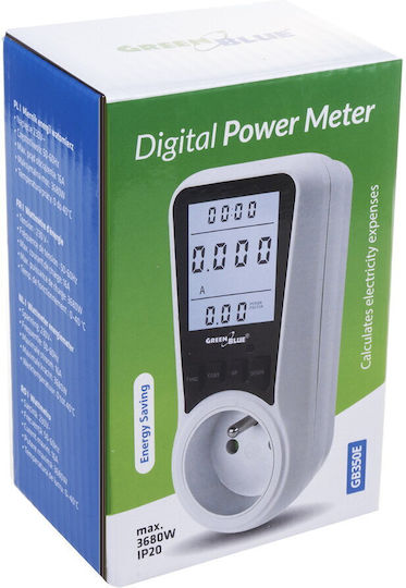Green Blue Digital Wattmeter for Electrical Panel Single Phase GB350E