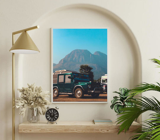 Vintage Car Mountain Background Painting Vintage Car Background Mountain 40x65