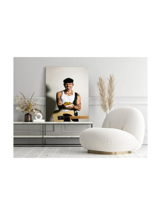 iLovePrints Tattooed Musician Ein Bowl Food Gemälde 70x100