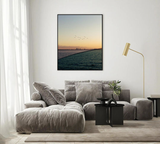 Panou City Across Sea At Sunset Oraș Peste Mare La Apus 100x150