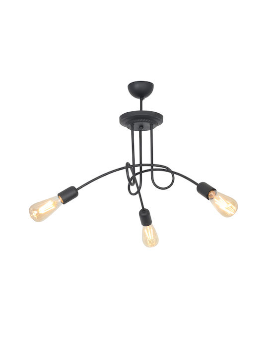 ArteLibre Brun Pendant Light Black with Socket E14, E.14 35x90cm