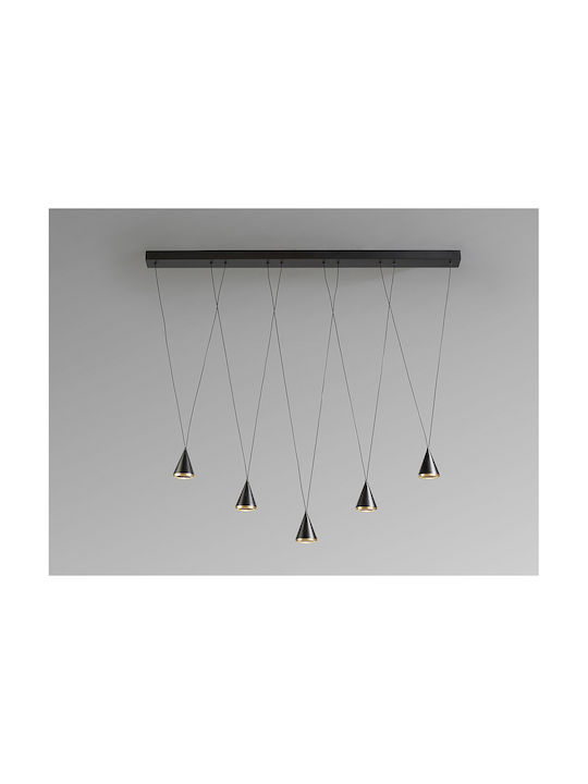 Adjustable Black LED Ceiling Light With Warm White Light