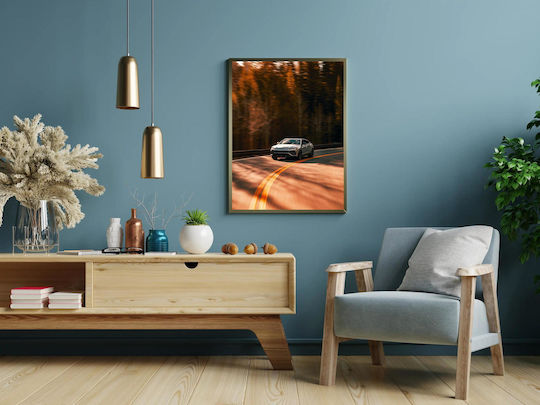 Painting Sport Car On Winding Road Sport Car Road Turns 40x65