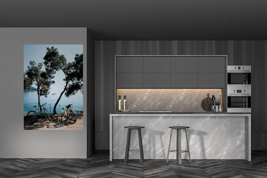 iLovePrints Gemälde Bikes By Sea Ποδήλατα Δίπλα Στη Θάλασσα 70x100