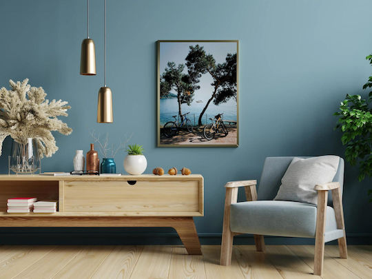 iLovePrints Gemälde Bikes By Sea Ποδήλατα Δίπλα Στη Θάλασσα 70x100